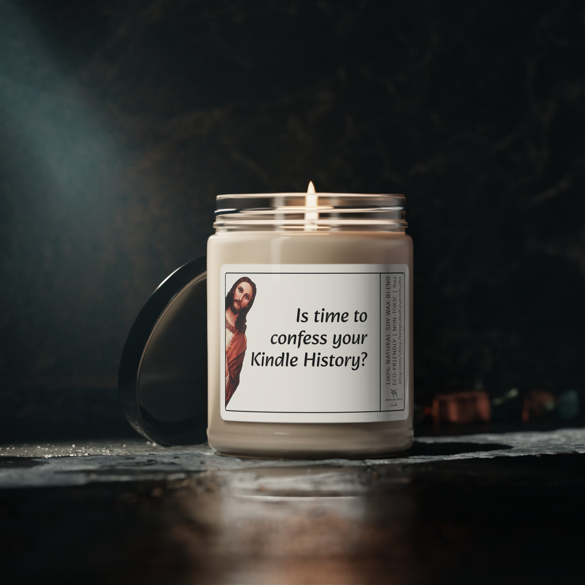 Smut Sinful Bookish Reader Kindle Confession, Is it time Jesus, Adult Funny Gift for Sister, Best Friend, Wife, Girlfriend, 9oz Scented Soy Candle