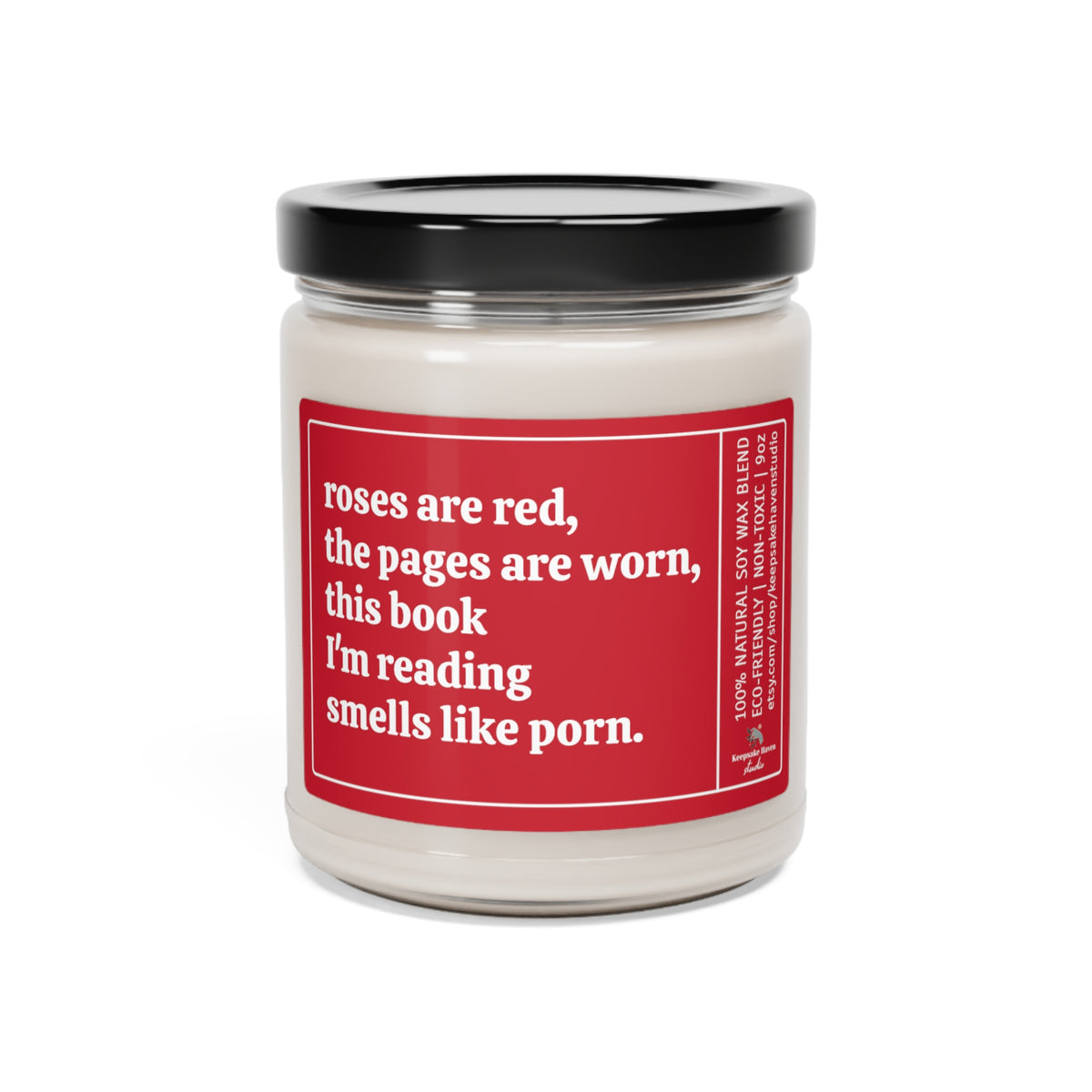 Funny Romance Smutty Book Lover Reader, Bookish Gift for Sister, Best Friend, Mom, Aunt, Niece, 9oz Scented Soy Candle