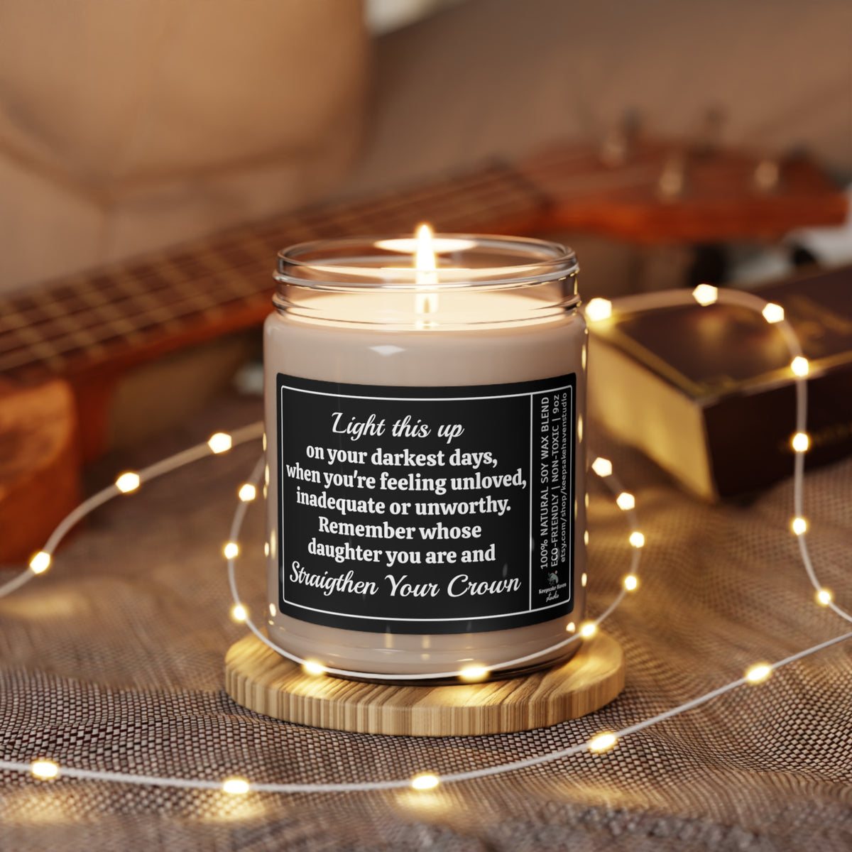 New Encouragement, Inspirational Masters PHD Graduation, Valentine's Day, Gift for Daughter, Bonus Daughter, 9oz Scented Soy Candle