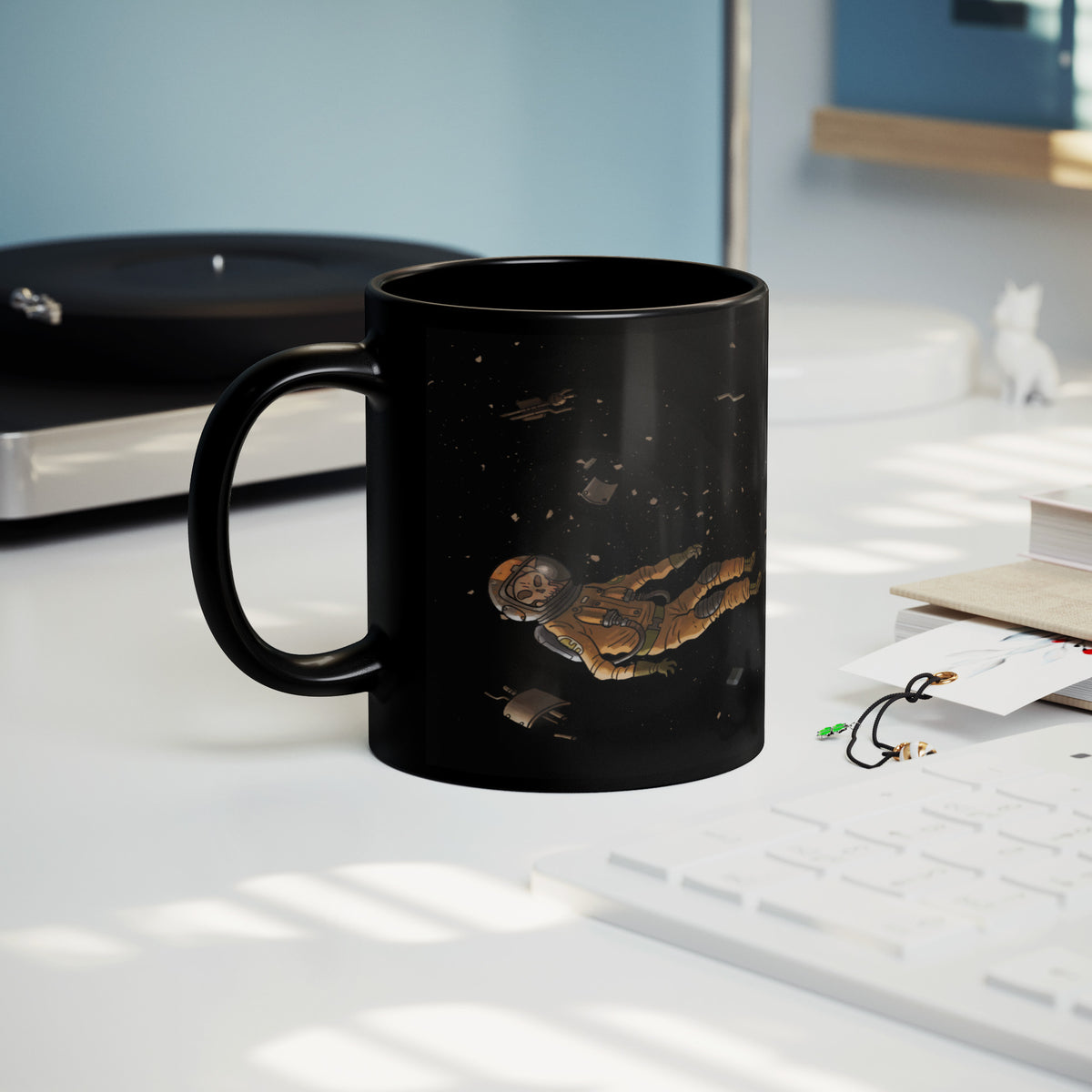 Space Privateer Command 11oz Black Mug, Gift for Board Gamer Brother, Father, Son, Best Friend, Sister, Daughter