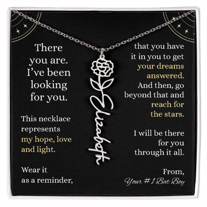 Fantasy Fae Book Boyfriend Encouragement Necklace, Gift for Sister, Best Friend, Niece, Daughter, Granddaughter