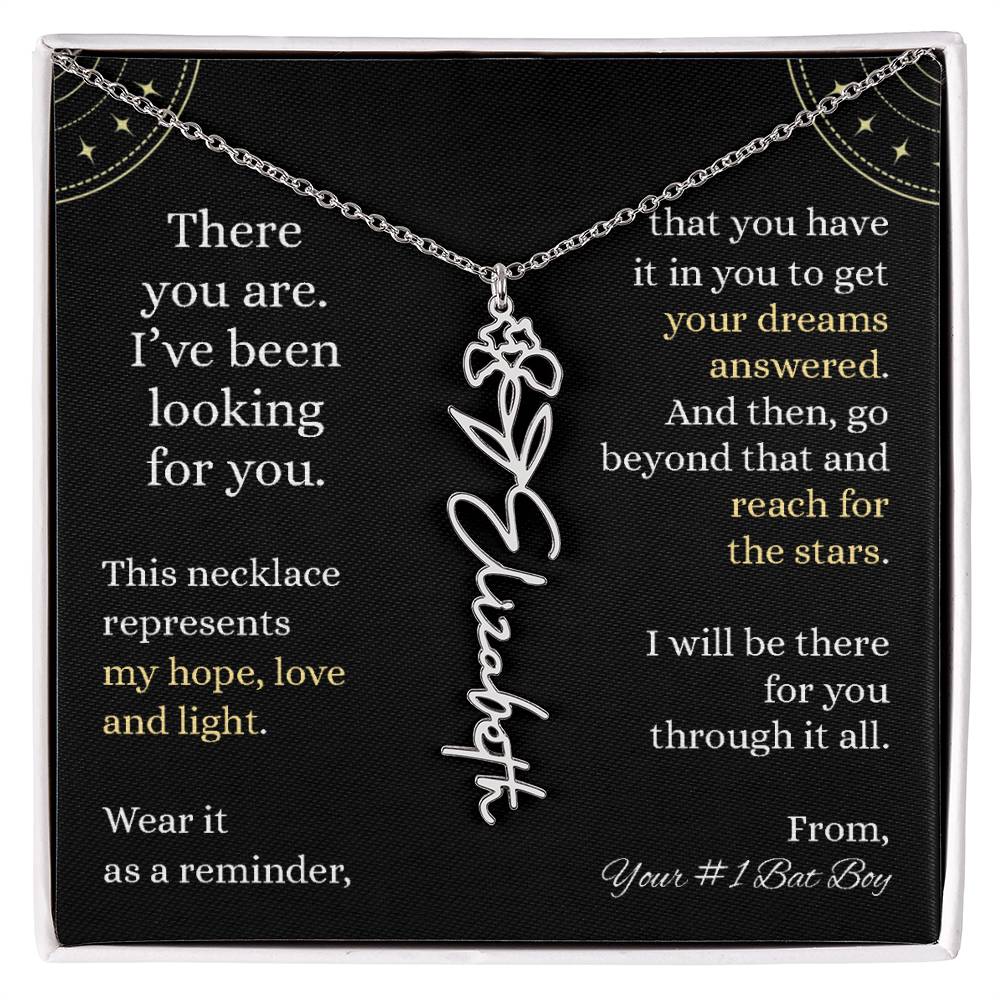 Fantasy Fae Book Boyfriend Encouragement Necklace, Gift for Sister, Best Friend, Niece, Daughter, Granddaughter