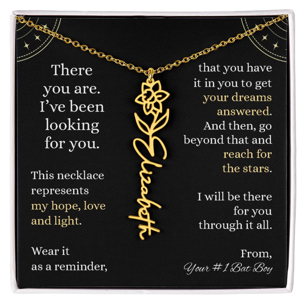 Fantasy Fae Book Boyfriend Encouragement Necklace, Gift for Sister, Best Friend, Niece, Daughter, Granddaughter