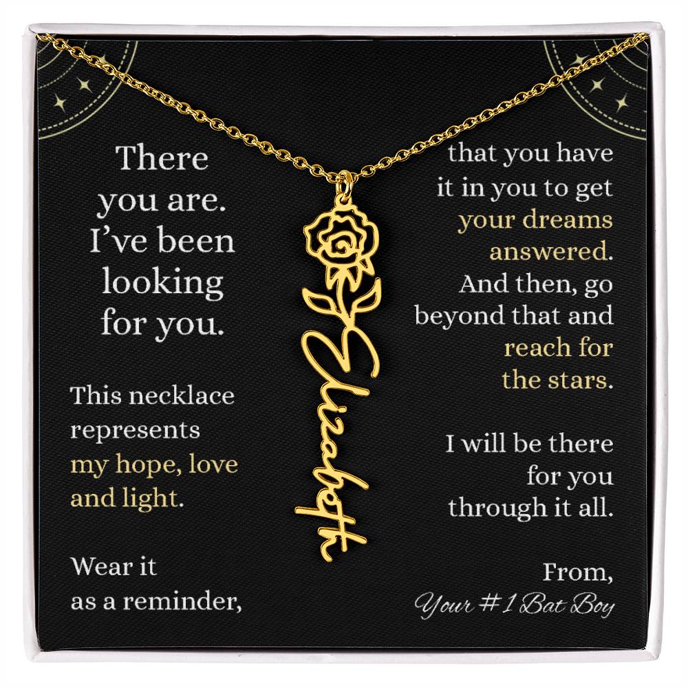 Fantasy Fae Book Boyfriend Encouragement Necklace, Gift for Sister, Best Friend, Niece, Daughter, Granddaughter