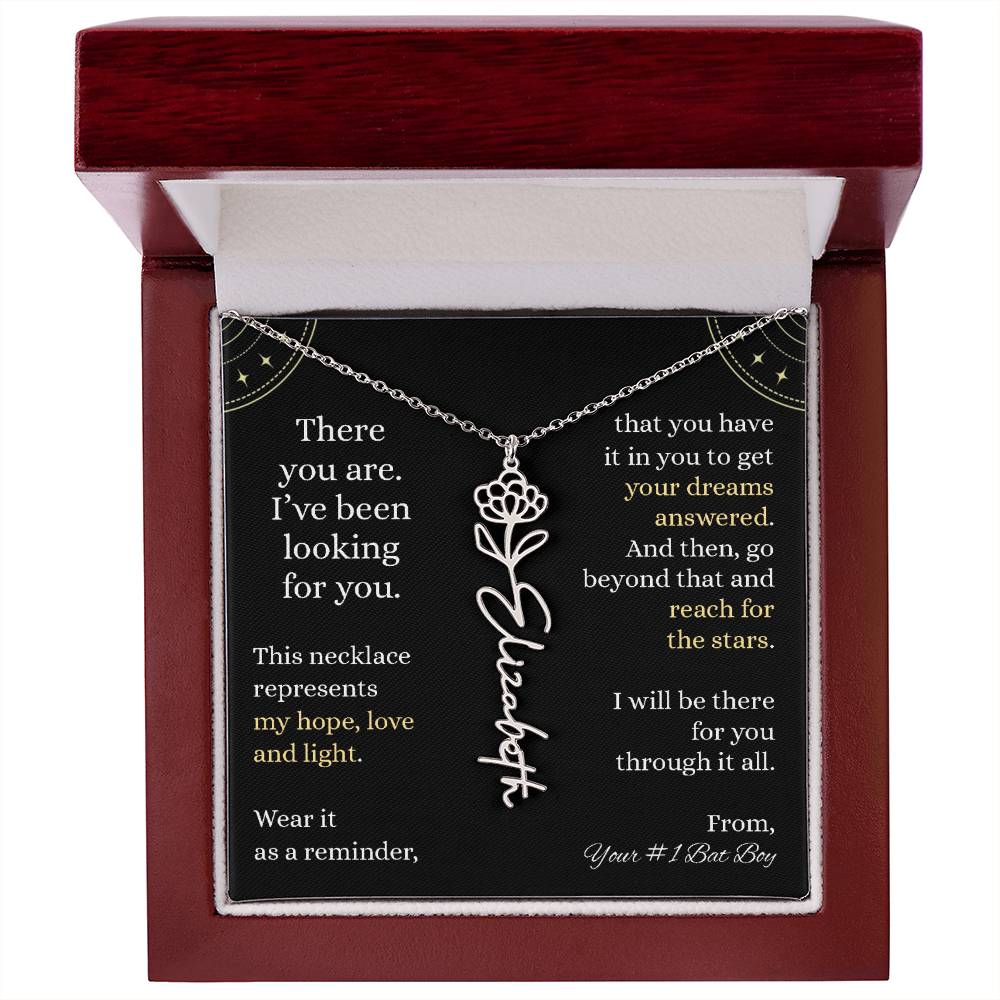 Fantasy Fae Book Boyfriend Encouragement Necklace, Gift for Sister, Best Friend, Niece, Daughter, Granddaughter