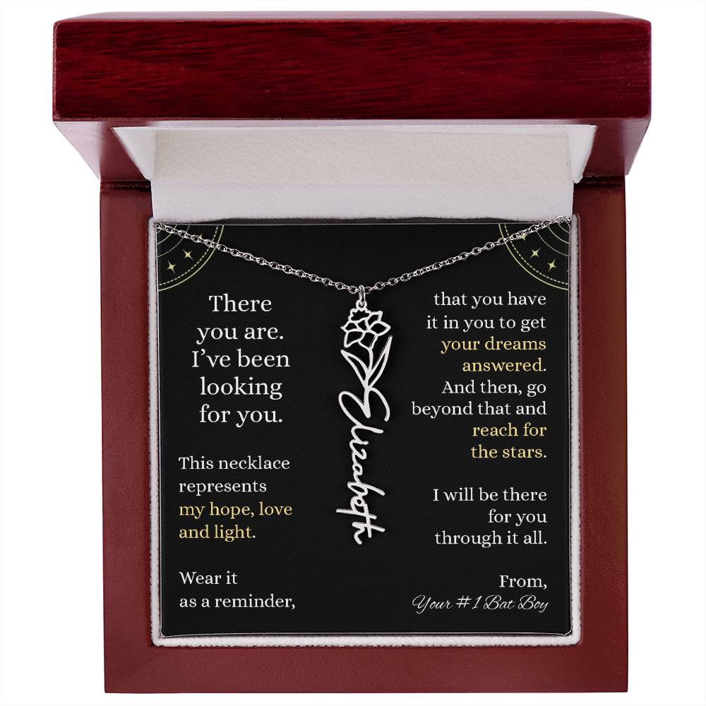 Fantasy Fae Book Boyfriend Encouragement Necklace, Gift for Sister, Best Friend, Niece, Daughter, Granddaughter