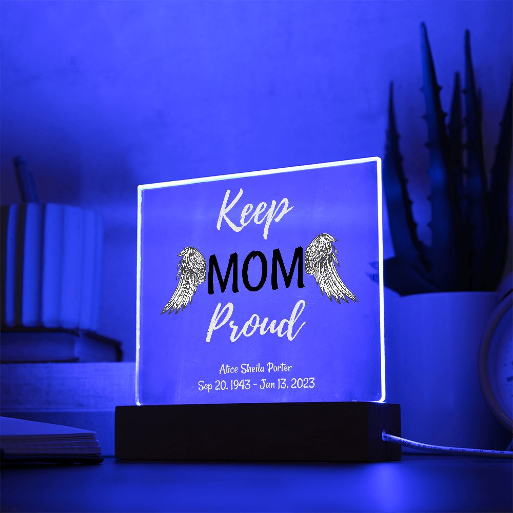 Bereavement Gift For Loss Of Mother, Sympathy, Remembrance, Memorial Keepsake Personalized Acrylic Plaque