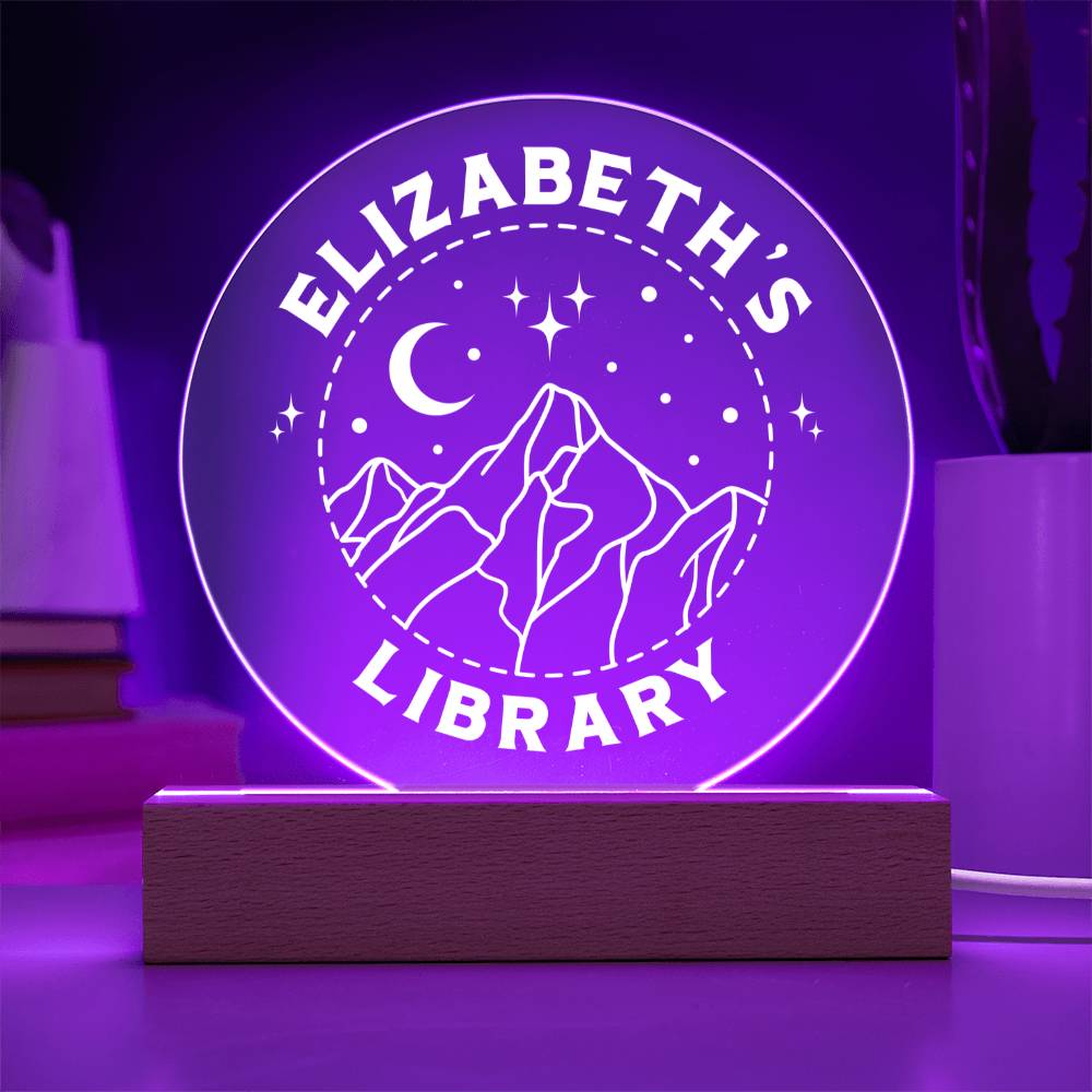 Smut Fantasy Era Personalized Library Bookshelf Acrylic LED Plaque Sign, Book Nook Book Lover Gift for Sister, Best Friend, Girlfriend, Daughter, Colleague