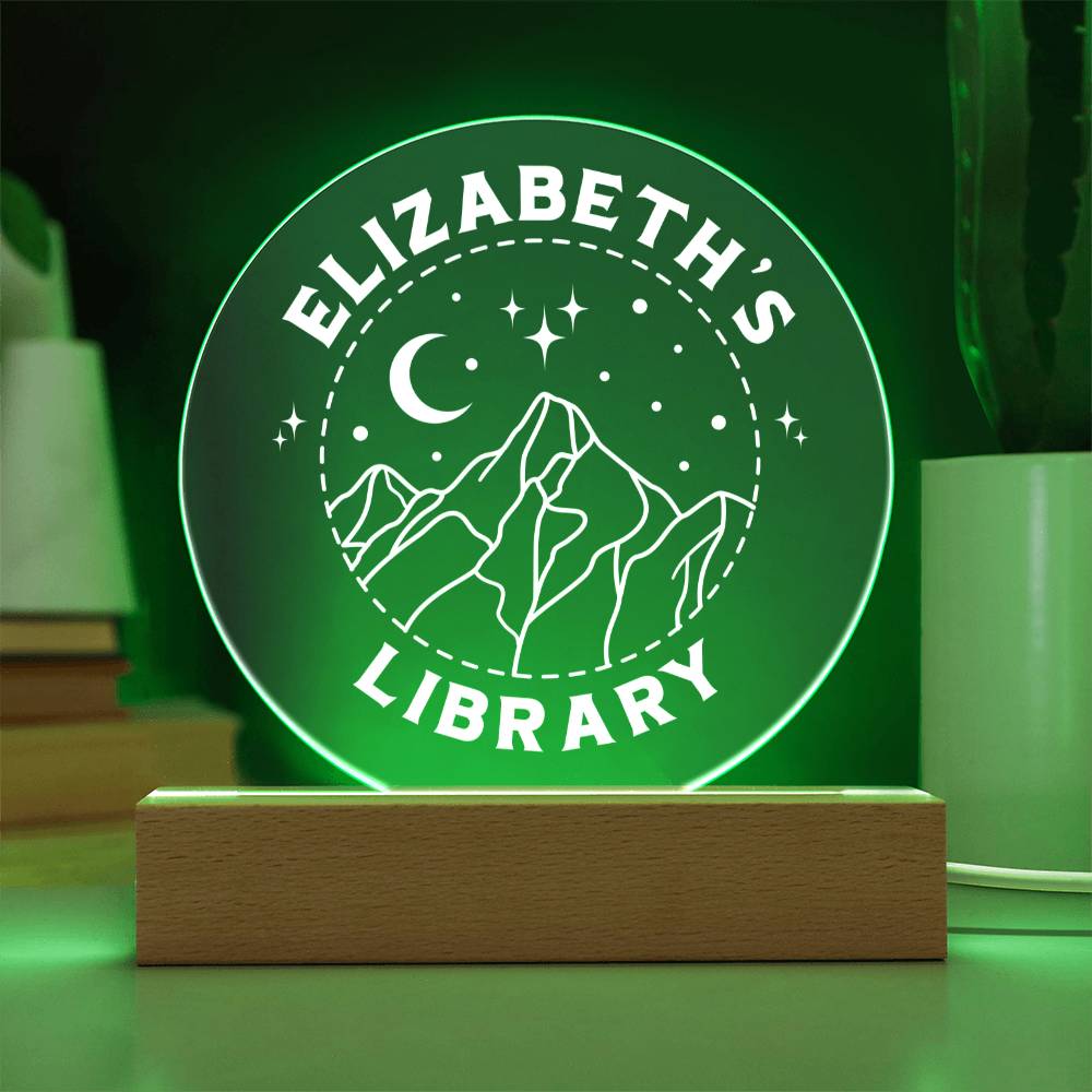 Smut Fantasy Era Personalized Library Bookshelf Acrylic LED Plaque Sign, Book Nook Book Lover Gift for Sister, Best Friend, Girlfriend, Daughter, Colleague