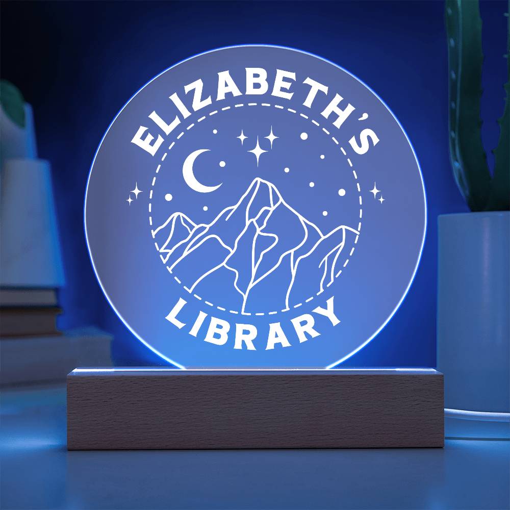 Smut Fantasy Era Personalized Library Bookshelf Acrylic LED Plaque Sign, Book Nook Book Lover Gift for Sister, Best Friend, Girlfriend, Daughter, Colleague