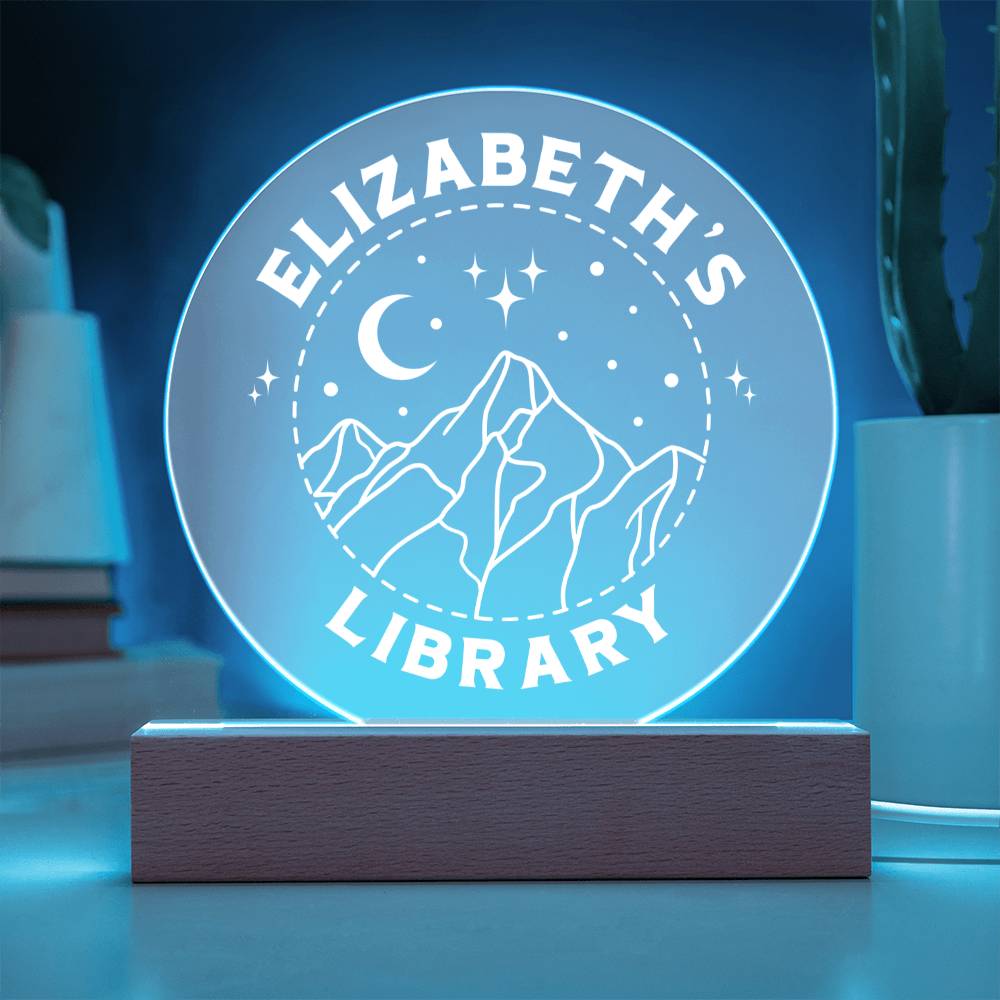 Smut Fantasy Era Personalized Library Bookshelf Acrylic LED Plaque Sign, Book Nook Book Lover Gift for Sister, Best Friend, Girlfriend, Daughter, Colleague