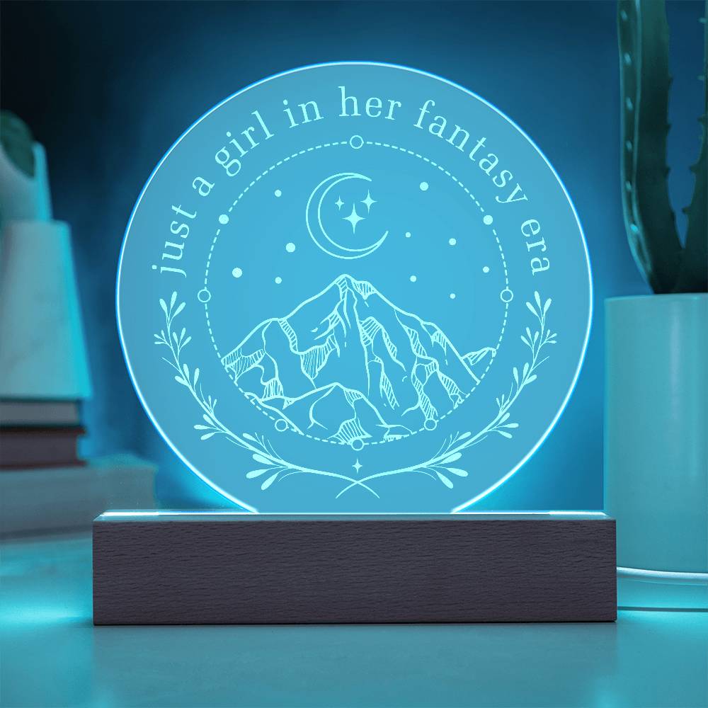 Fae Smut Bookish Series Romantasy Girl in Her Fantasy Era Engraved LED Acrylic Plaque, Gift for Sister, Best Friend, Mom, Daughter