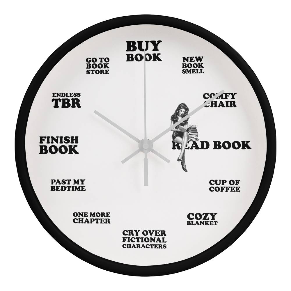 Smut Reader Hot Girls Read Book  O' Clock 10" Round Clock for Women, Reader's Gift for Her, Sister, Best Friend, Bestie, BFF, Mom, Daughter