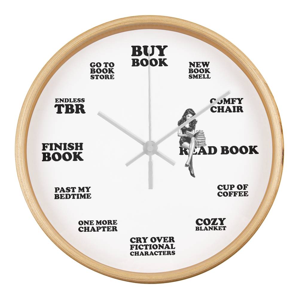 Smut Reader Hot Girls Read Book  O' Clock 10" Round Clock for Women, Reader's Gift for Her, Sister, Best Friend, Bestie, BFF, Mom, Daughter