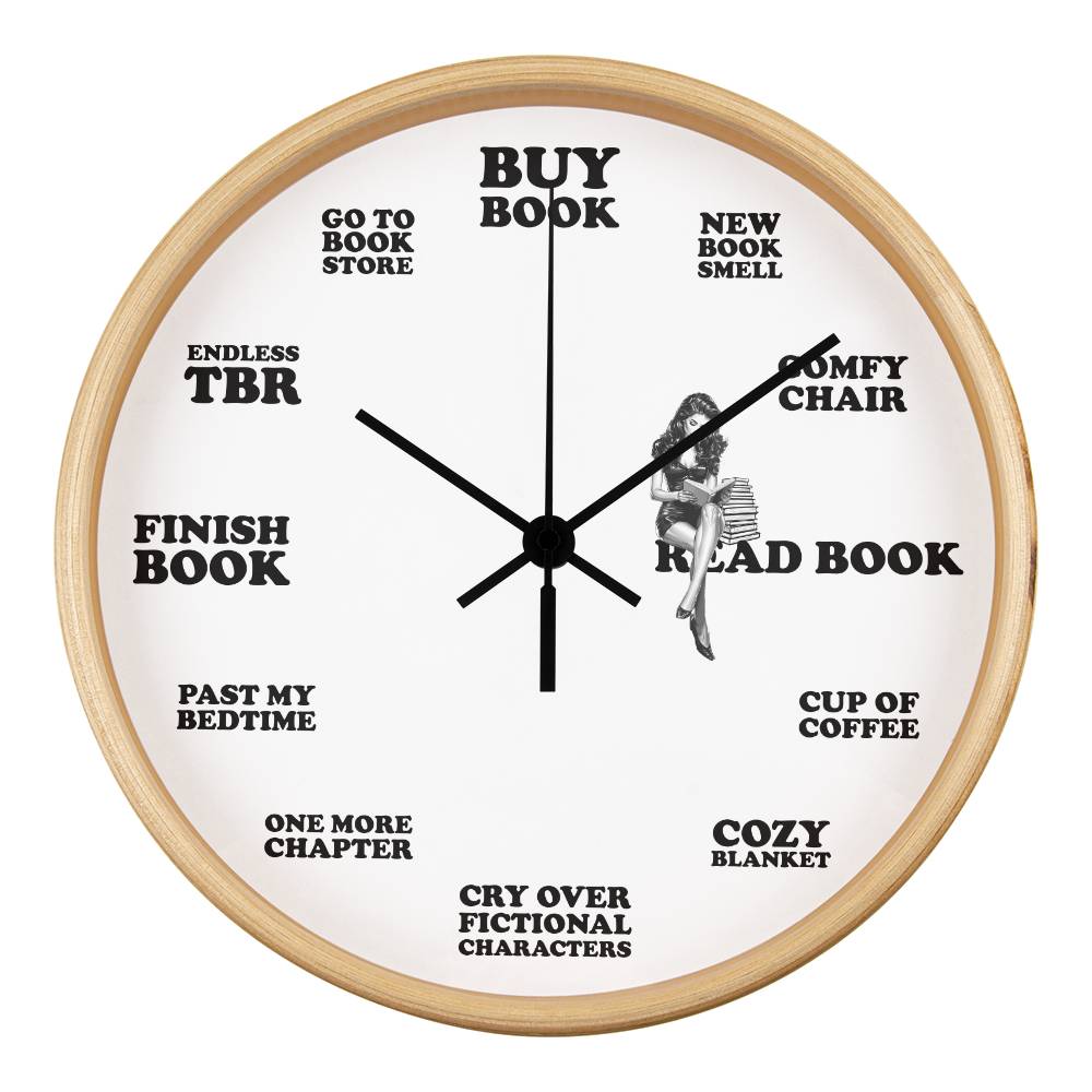 Smut Reader Hot Girls Read Book  O' Clock 10" Round Clock for Women, Reader's Gift for Her, Sister, Best Friend, Bestie, BFF, Mom, Daughter