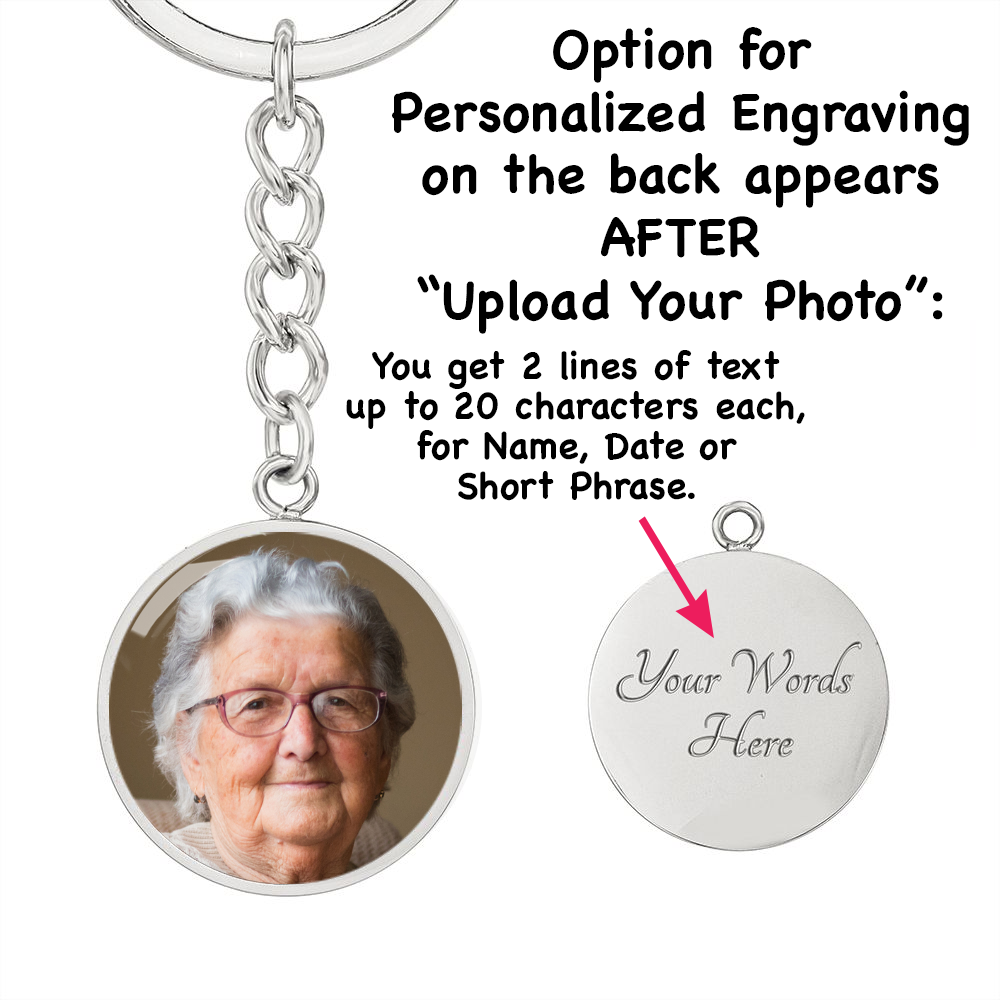 Memorial Gift Keepsake for Remembrance Loss Of Mother Photo Upload Engraving Keychain