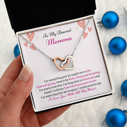 Jewelry For Mother Mom For Everything Interlocking Hearts Necklace